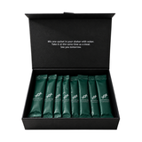The Box for Life open, filled with one-a-day sachets